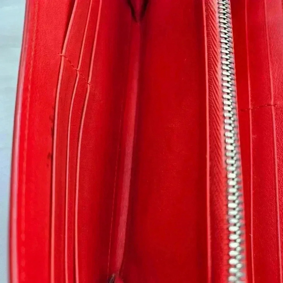 Dior Rendezvous Red Leather Wallet-On-Chain - Picture 12 of 16